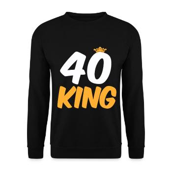 40th birthday 40 year old gift 40 years - Unisex Sweatshirt - black - Front - Alina (178cm) & Michal (187cm)