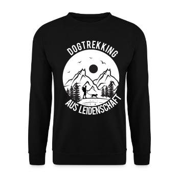 Dogtrekking randonnée avec chien canicross cadeau - Sweat-shirt Unisexe - noir - Devant - Alina (178cm) & Michal (187cm)