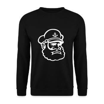 Kapitän - Unisex Pullover - Schwarz - Vorne - Alina (178cm) & Michal (187cm)