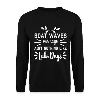 Boot - Unisex Pullover - Schwarz - Vorne - Alina (178cm) & Michal (187cm)