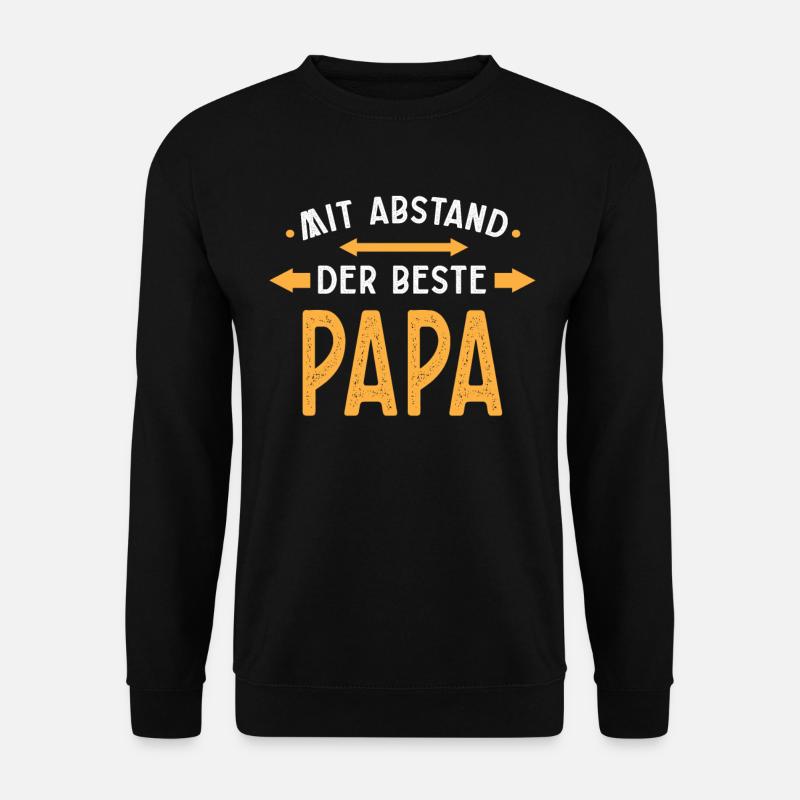Beste Papa Mit Abstand - Unisex Pullover - Schwarz