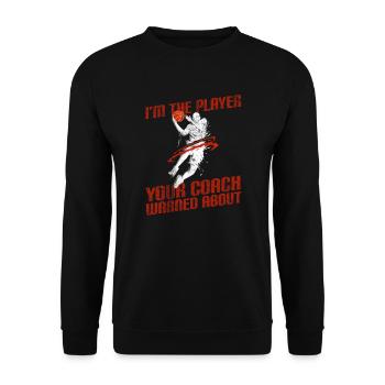 Basketball player basketball player - Unisex Sweatshirt - black - Front - Alina (178cm) & Michal (187cm)