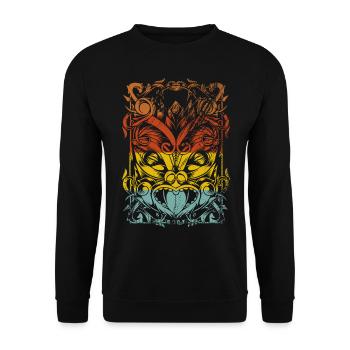 Maori Aztecs - Unisex Sweatshirt - black - Front - Alina (178cm) & Michal (187cm)
