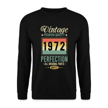 Birthday 1972 - Unisex Sweatshirt - black - Front - Alina (178cm) & Michal (187cm)