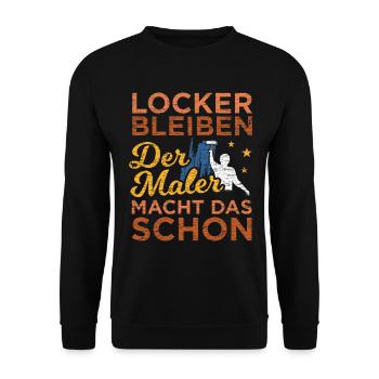 Maler - Unisex Pullover - Schwarz - Vorne - Alina (178cm) & Michal (187cm)
