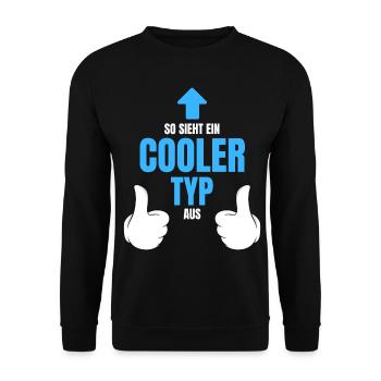 So sieht ein cooler Typ aus - Unisex Pullover - Schwarz - Vorne - Alina (178cm) & Michal (187cm)