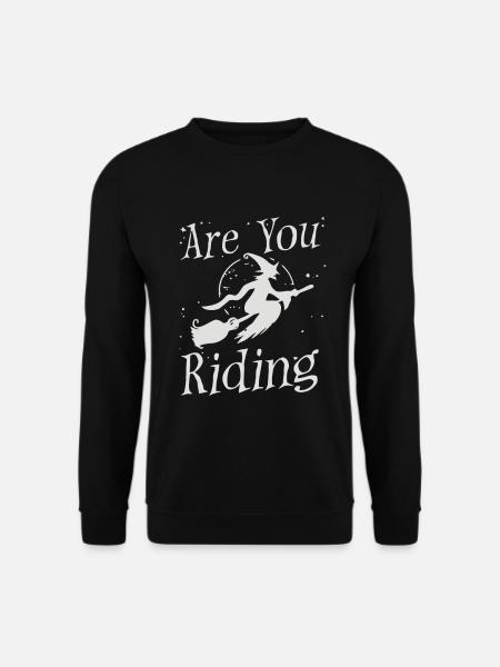 Hexe Hexenbesen Halloween Halloween Kostüm - Unisex Pullover - Schwarz