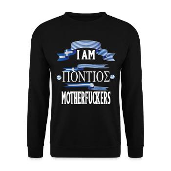JE SUIS Pontios Matherf ...... p - Sweat-shirt Unisexe - noir - Devant - Alina (178cm) & Michal (187cm)