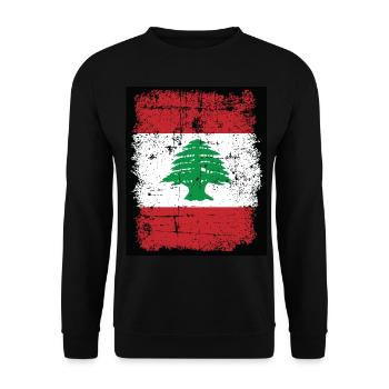 Flag Lebanon Lebanon Flag LebanOn Ce ceor Beirut - Unisex Sweatshirt - black - Front - Alina (178cm) & Michal (187cm)