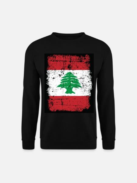 Vlag Libanon Libanon Vlag LebanOn Ce ceor Beiroet - Uniseks sweater - zwart