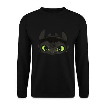 Kostüm Drache für Halloween Fasching Erwachsene - Unisex Pullover - Schwarz - Vorne - Alina (178cm) & Michal (187cm)