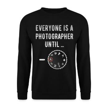photographer - Unisex Sweatshirt - black - Front - Alina (178cm) & Michal (187cm)