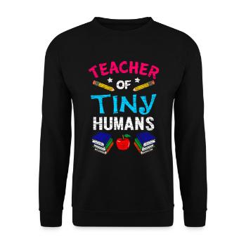 Primary school teacher primary school teacher - Unisex Sweatshirt - black - Front - Alina (178cm) & Michal (187cm)