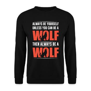 Loup - Sweat-shirt Unisexe - noir - Devant - Alina (178cm) & Michal (187cm)