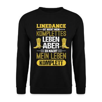 Line Dance Tanzverein Country Western - Unisex Pullover - Schwarz - Vorne - Alina (178cm) & Michal (187cm)