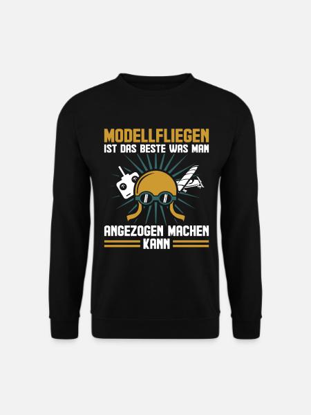 Modellfliegen Spruch Lustig RC Pilot Modellflieger - Unisex Pullover - Schwarz
