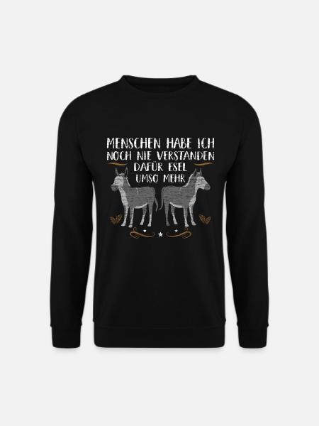 Eselhalter Esel Eselbesitzer - Unisex Pullover - Schwarz