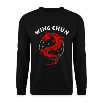 Cadeau Wing Chun - Sweat-shirt Unisexe - noir - Devant - Alina (178cm) & Michal (187cm)