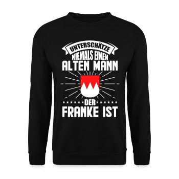 Franken Franke fränkisch Männer Geschenk - Unisex Pullover - Schwarz - Vorne - Alina (178cm) & Michal (187cm)