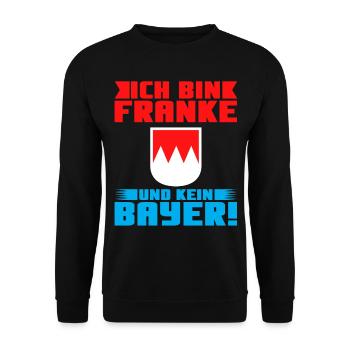 Ich bin Franke und kein Bayer! - Unisex Pullover - Schwarz - Vorne - Alina (178cm) & Michal (187cm)