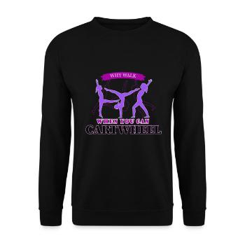 Gymnastics, rings, gymnast - Unisex Sweatshirt - black - Front - Alina (178cm) & Michal (187cm)