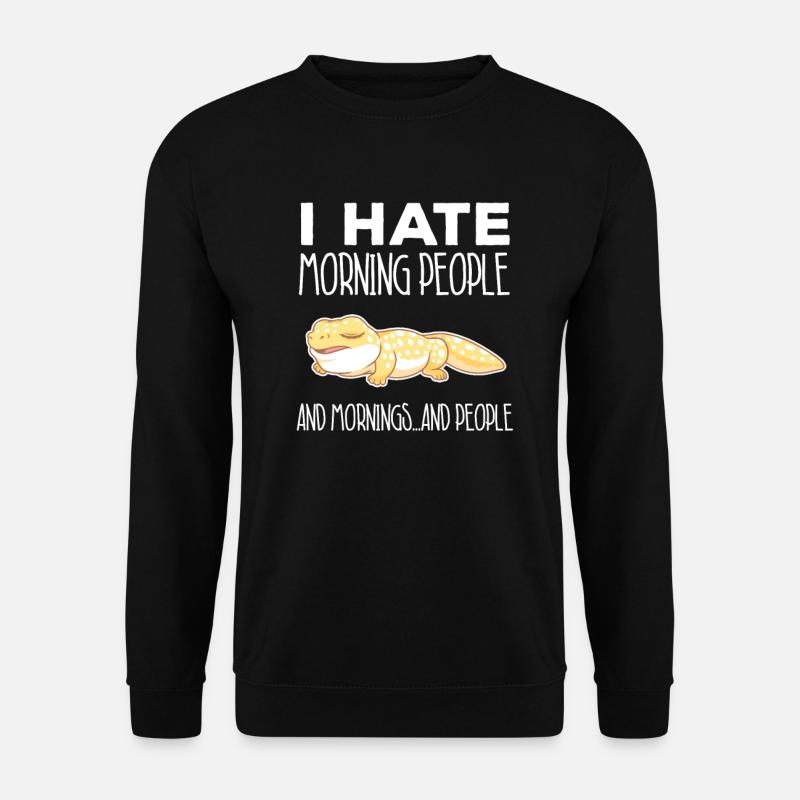 Leopard Gecko Hauben-Eidechsen-Salamander - Unisex Sweatshirt - black