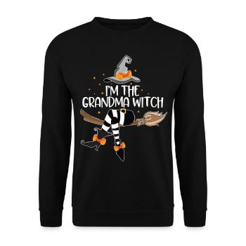 I'm the Grandma Witch - Unisex Sweatshirt - black - Front - Alina (178cm) & Michal (187cm)