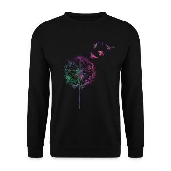 Dandelion dandelion summer dandelion - Unisex Sweatshirt - black - Front - Alina (178cm) & Michal (187cm)