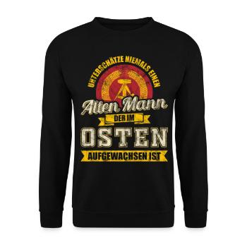 Osten Ossi Mann Männer Geschenk - Unisex Pullover - Schwarz - Vorne - Alina (178cm) & Michal (187cm)
