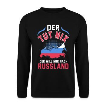 Russland Moskau Sommer Urlaub Reise Sibirien - Unisex Pullover - Schwarz - Vorne - Alina (178cm) & Michal (187cm)