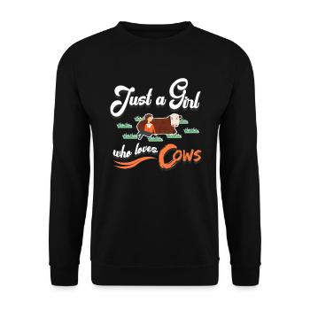vache - Sweat-shirt Unisexe - noir - Devant - Alina (178cm) & Michal (187cm)