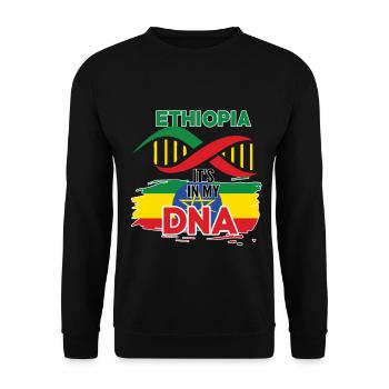 L'Ethiopie est dans mon ADN - Sweat-shirt Unisexe - noir - Devant - Alina (178cm) & Michal (187cm)
