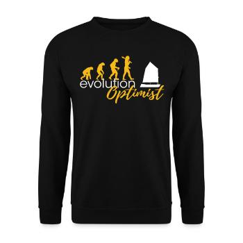 Evolution Of Optimists - Unisex Pullover - Schwarz - Vorne - Alina (178cm) & Michal (187cm)