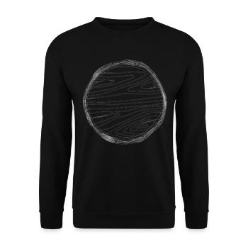 Wooden disc with bark - Unisex Sweatshirt - black - Front - Alina (178cm) & Michal (187cm)