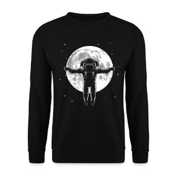 Astronaute lune espace extra-atmosphérique cadeau de l'espace - Sweat-shirt Unisexe - noir - Devant - Alina (178cm) & Michal (187cm)