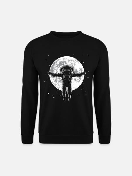 Astronaut moon outer space space gift - Unisex Sweatshirt - black