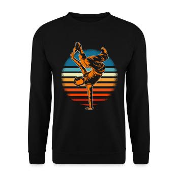 Breakdance B-Boy Breaker Breakdancer B-Girl HipHop - Sweat-shirt Unisexe - noir - Devant - Alina (178cm) & Michal (187cm)