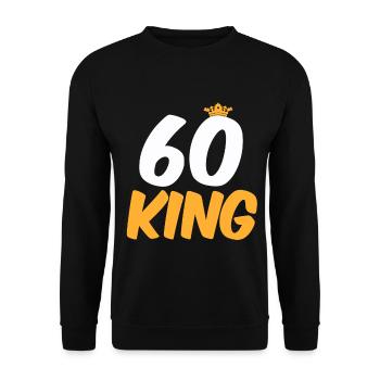 60th birthday 60 year old gift 60 years - Unisex Sweatshirt - black - Front - Alina (178cm) & Michal (187cm)