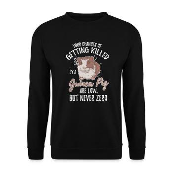 Von Meerschweinchen getötet sind niedrig, aber nie - Sweat-shirt Unisexe - noir - Devant - Alina (178cm) & Michal (187cm)