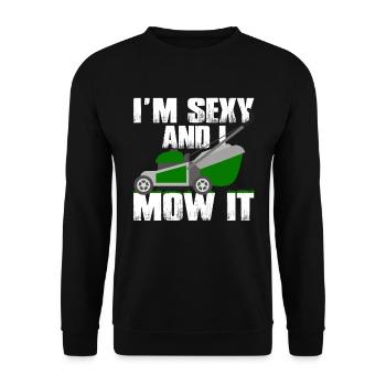 Je suis sexy et je le tond - Jardinier tondeuse à gazon jardinier - Sweat-shirt Unisexe - noir - Devant - Alina (178cm) & Michal (187cm)