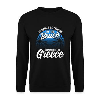 Greece - Unisex Sweatshirt - black - Front - Alina (178cm) & Michal (187cm)