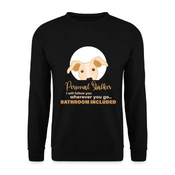 Greyhound, dog , whippet - Unisex Sweatshirt - black - Front - Alina (178cm) & Michal (187cm)