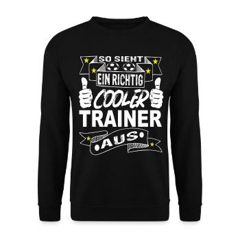 Fußball trainer - Unisex Pullover - Schwarz - Vorne - Alina (178cm) & Michal (187cm)