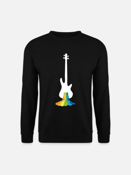 Bass Player Gift Bass Guitar Rainbow Bassist - Unisex Pullover - Schwarz