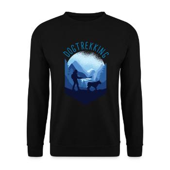 Dogtrekking randonnée avec chien canicross cadeau - Sweat-shirt Unisexe - noir - Devant - Alina (178cm) & Michal (187cm)