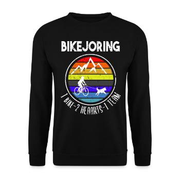 Bikejöring Zughundesport Hundesport Geschenkidee - Unisex Pullover - Schwarz - Vorne - Alina (178cm) & Michal (187cm)