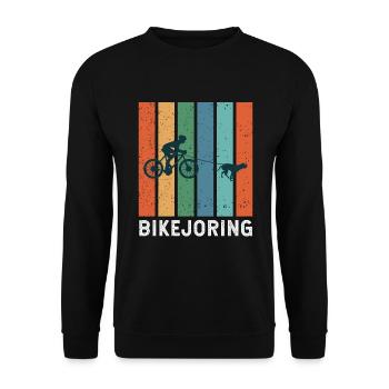 Bikejöring Zughundesport Hundesport Geschenkidee - Unisex Pullover - Schwarz - Vorne - Alina (178cm) & Michal (187cm)