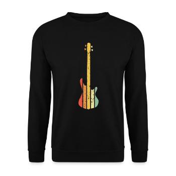 Bassiste Cadeau Bassiste Basse Couleur Coucher De Soleil Bassiste - Sweat-shirt Unisexe - noir - Devant - Alina (178cm) & Michal (187cm)