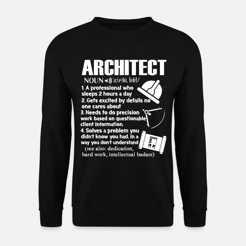 Architekt Architekt Definition - Unisex Pullover - Schwarz