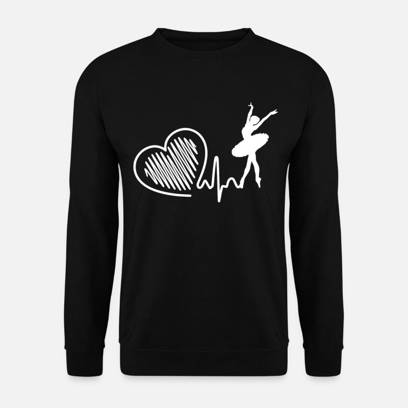 Ballet dancer Ballet dancer Heartbeat - Unisex Sweatshirt - black